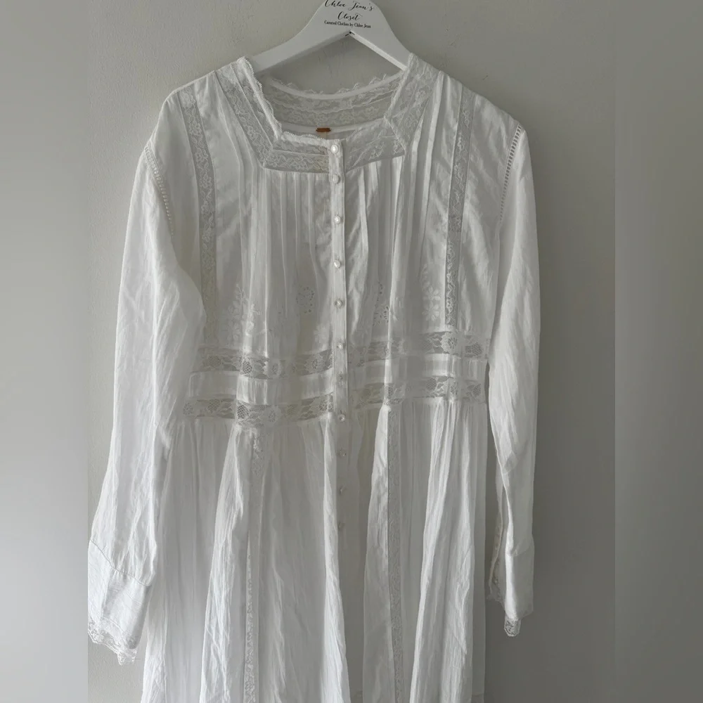 FREE PEOPLE NWT Keepsake Maxi White Top S